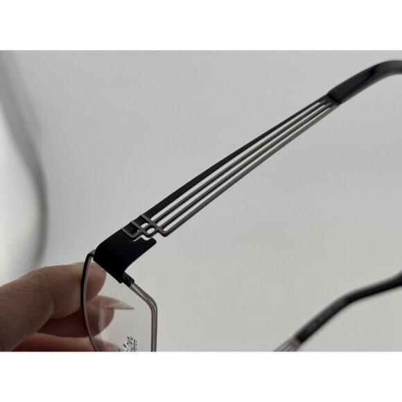 Fusion - 47-18-135 F328 COL1 Black & Silver Geometric Rectangle Glasses Frames - Picture 2 of 8